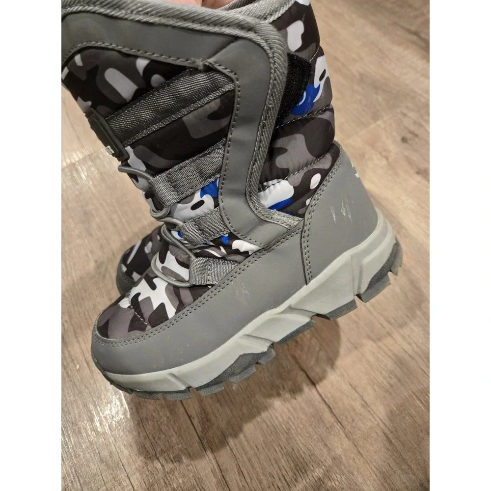 HOBIBEAR Boys US‎ 12 Youth Snow Boots Gray Camo